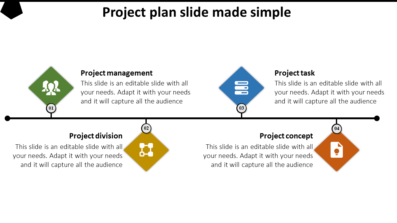 Free - Interactive Project Plan Timeline Slide Template